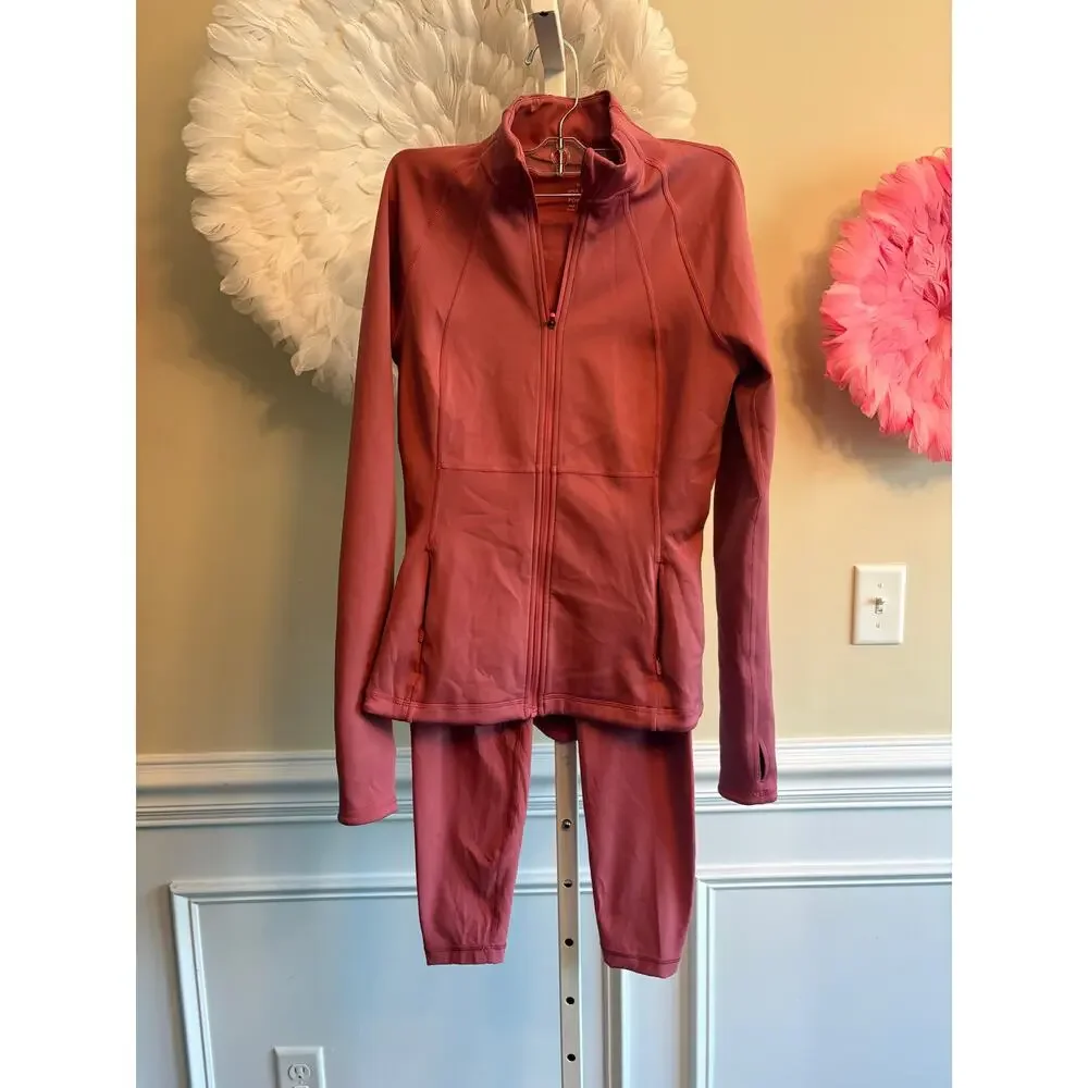 SWEAT BETTY THE POWER 7/8 LEGGINGS SIZE 6 AND JACKET SIZE XS SET - Picture 1 of 9